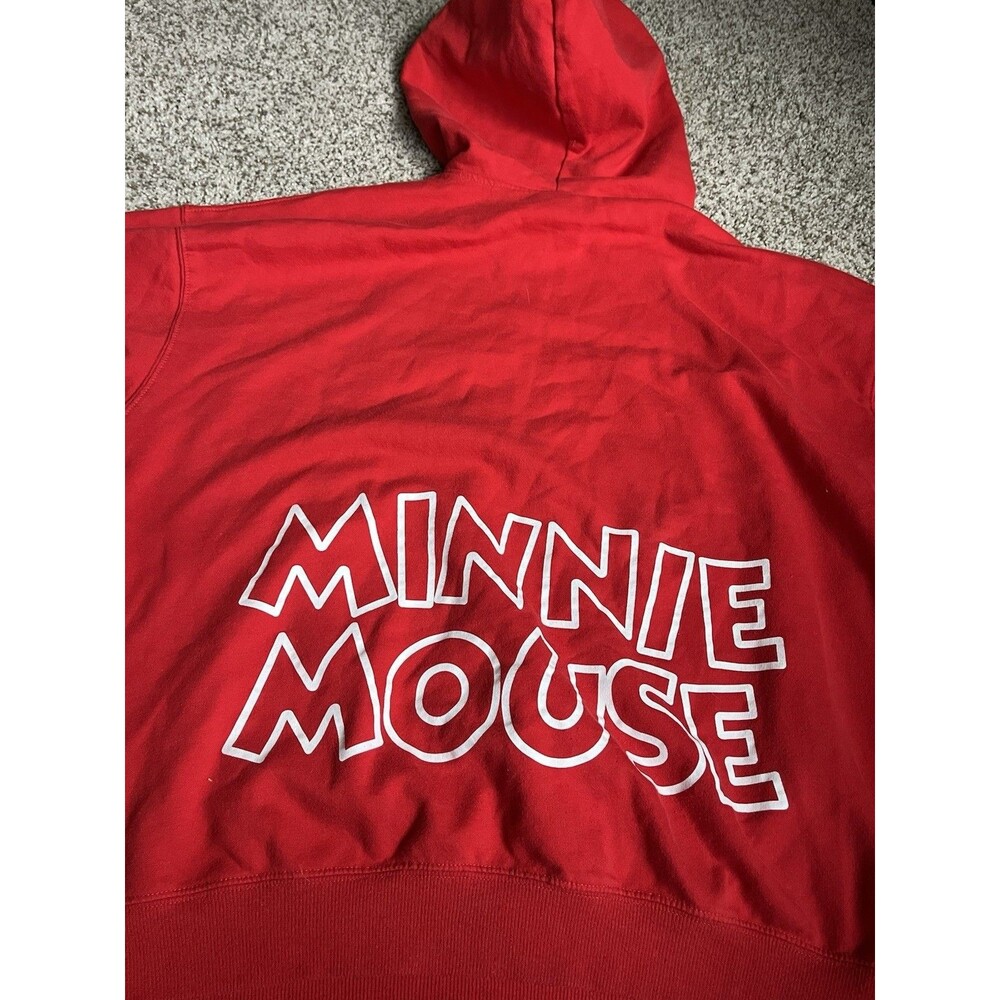 Women's Red Disney Minnie Mouse Hooded Sweatshirt, XL - Picture 5 of 5